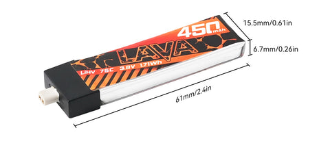 LAVA 1S 450mAh 75C Battery (4PCS)