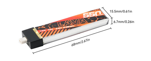 LAVA 1S 550mAh 75C Battery (4PCS)